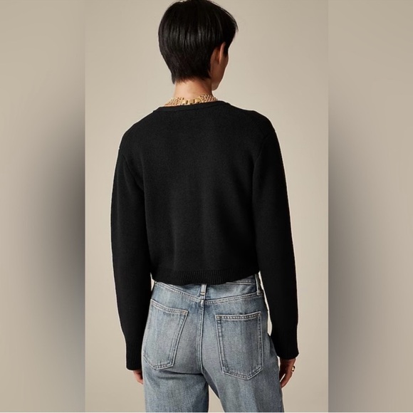 J.Crew Emilie sweater lady jacket in Navy 💯% Cotton NWT SZ L Top Rated - Picture 5 of 11